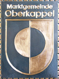                                                                    
Gemeindewappen                      
 Marktgemeinde
Oberkappel   
                           
  
                               Marktgemeinde
Bezirk  Rohrbach
                             
  Oberösterreich                                                                           jedes Bild ein "Unikat"
 Kupferrelief  Handarbeit